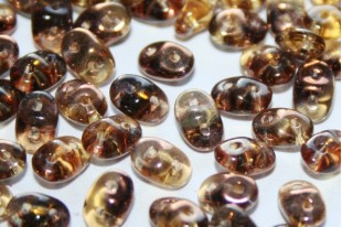 Perline Superduo Luster Bronze 1/2 Topaz 5x2,5mm - 10gr