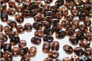 Superduo Beads Luster Bronze 1/2 Smoke Topaz 5x2,5mm - 10gr