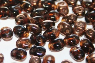 Perline Superduo Luster Bronze 1/2 Smoke Topaz 5x2,5mm - 10gr