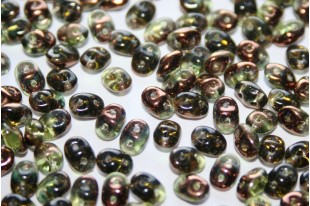Superduo Beads Luster Bronze 1/2 Olivine 5x2,5mm - 10gr