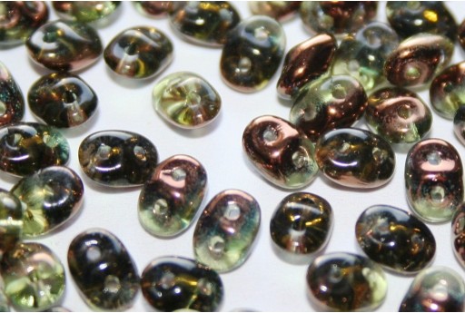 Superduo Beads Luster Bronze 1/2 Olivine 5x2,5mm - 10gr 2