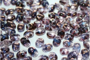 Superduo Beads Luster Bronze 1/2 Rosaline 5x2,5mm - 10gr