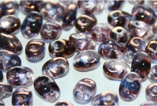 Superduo Beads Luster Bronze 1/2 Rosaline 5x2,5mm - 10gr 2