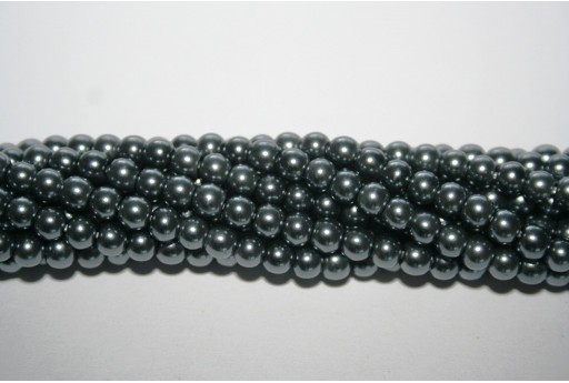 Glass Pearls Strand Grey 4mm - 105pcs