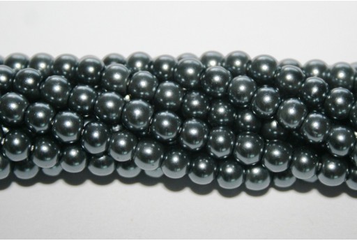 Glass Pearls Strand Grey 4mm - 105pcs 2