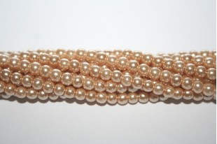 Glass Pearls Strand Beige 4mm - 105pcs