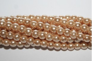 Glass Pearls Strand Beige 4mm - 105pcs