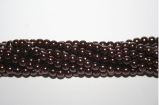 Glass Pearls Strand Brown 4mm - 105pcs