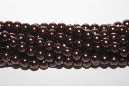 Perle Cerate Vetro Marrone 4mm - 105pz 2