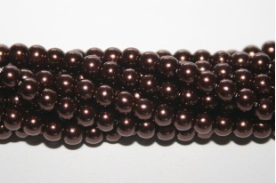 Glass Pearls Strand Brown 4mm - 105pcs