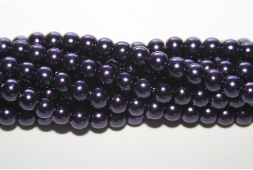 Glass Pearls Strand Blue Indigo 4mm - 105pcs 2