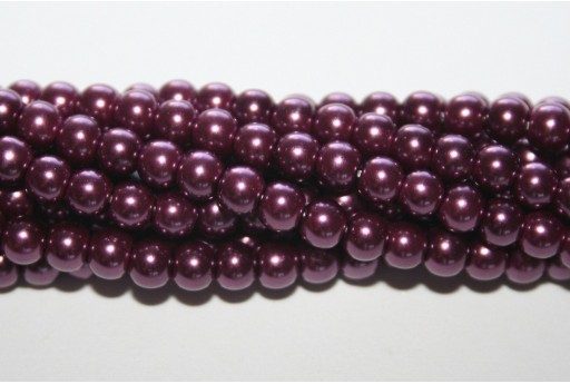 Glass Pearls Strand Purple 4mm - 105pcs 2