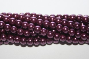 Glass Pearls Strand Purple 4mm - 105pcs