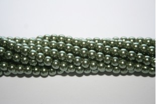 Glass Pearls Strand Green 4mm - 105pcs