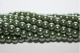 Glass Pearls Strand Green 4mm - 105pcs