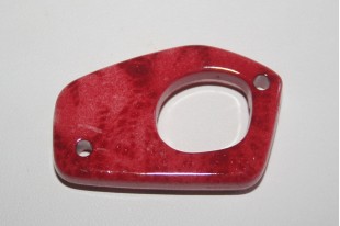 Perle Acrilico Rosso Forma Astratta 38x27mm - 3pz