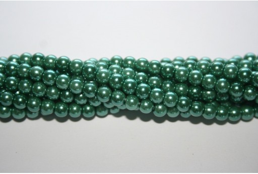 Glass Pearls Strand Aqua Green 4mm - 105pcs