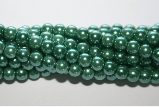 Glass Pearls Strand Aqua Green 4mm - 105pcs 2