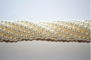 Glass Pearls Strand Cream 4mm - 105pcs