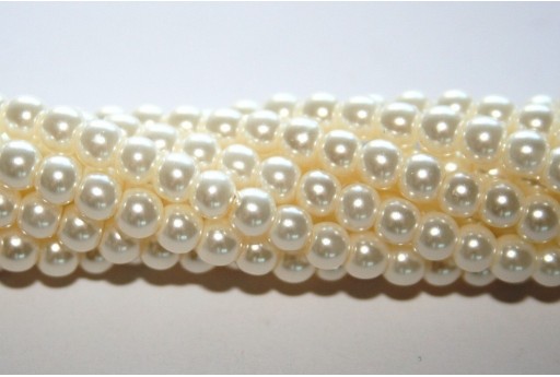 Glass Pearls Strand Cream 4mm - 105pcs 2