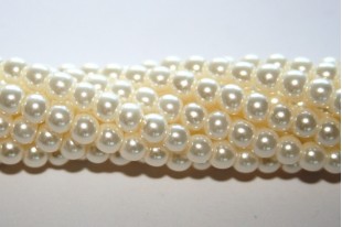 Glass Pearls Strand Cream 4mm - 105pcs