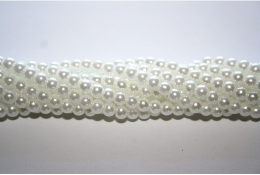 Perle Cerate Vetro Bianco 4mm - 105pz