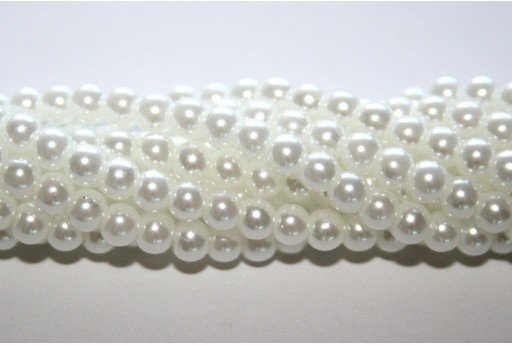 Glass Pearls Strand White 4mm - 105pcs 2