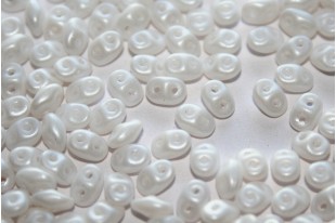 Superduo Beads Pearl Shine-White 5x2,5mm - 10gr