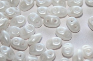 Superduo Beads Pearl Shine-White 5x2,5mm - 10gr