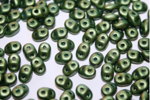 Perline Superduo Gold Shine-Green 5x2,5mm - 10gr