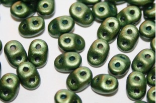 Perline Superduo Gold Shine-Green 5x2,5mm - 10gr