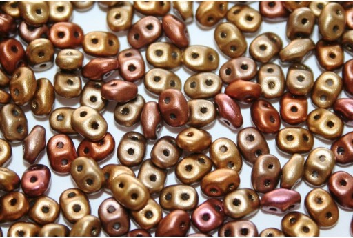 Superduo Beads Bronze Rainbow A 5x2,5mm - 10gr
