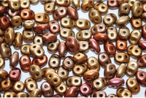 Superduo Beads Bronze Rainbow A 5x2,5mm - 10gr