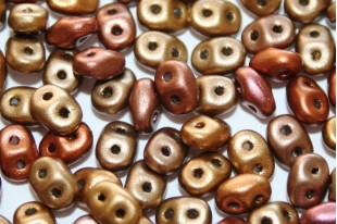 Superduo Beads Bronze Rainbow A 5x2,5mm - 10gr