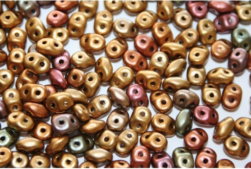 Superduo Beads Bronze Rainbow B 5x2,5mm - 10gr