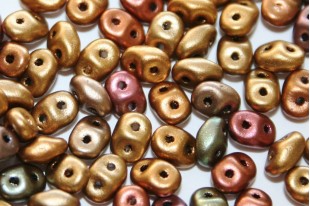 Superduo Beads Bronze Rainbow B 5x2,5mm - 10gr