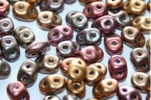 Superduo Beads Bronze Rainbow C 5x2,5mm - 10gr