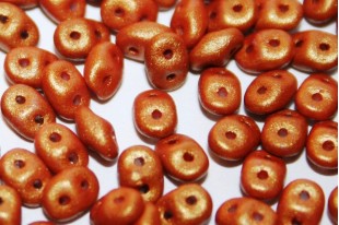 Superduo Beads Gold Shine Amber 5x2,5mm - 10gr