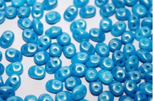 Superduo Beads Gold Shine Blue 5x2,5mm - 10gr