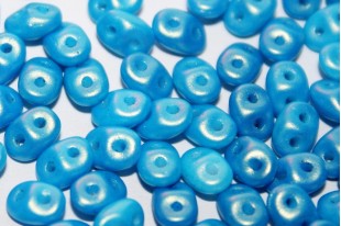 Superduo Beads Gold Shine Blue 5x2,5mm - 10gr