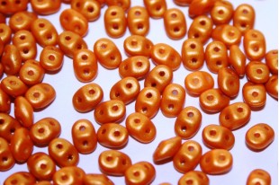 Superduo Beads Gold Shine-Orange 5x2,5mm - 10gr