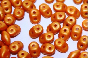 Superduo Beads Gold Shine-Orange 5x2,5mm - 10gr