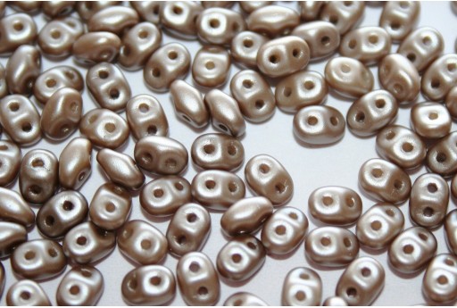 Perline Superduo Pastel Light Brown/Coco 5x2,5mm - 10gr