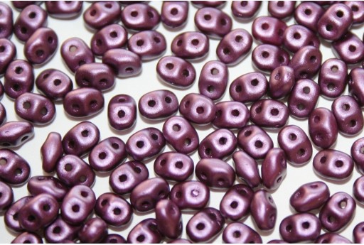 Perline Superduo Pastel Bordeaux 5x2,5mm - 10gr