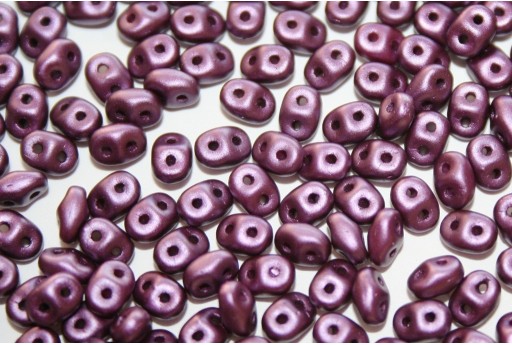 Superduo Beads Pastel Bordeaux 5x2,5mm - 10gr