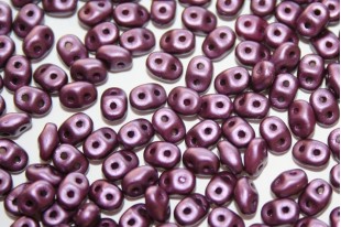 Perline Superduo Pastel Bordeaux 5x2,5mm - 10gr