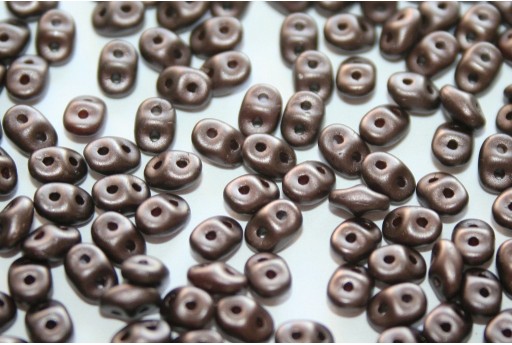 Superduo Beads Pastel Dark Brown/Bronze 5x2,5mm - 10gr