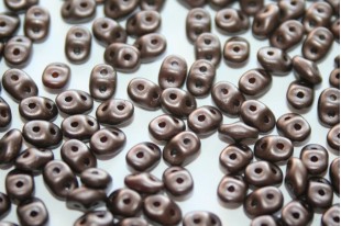 Superduo Beads Pastel Dark Brown/Bronze 5x2,5mm - 10gr