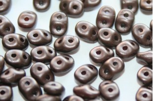 Superduo Beads Pastel Dark Brown/Bronze 5x2,5mm - 10gr