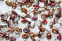 Superduo Beads White Sliperit 5x2,5mm - 10gr